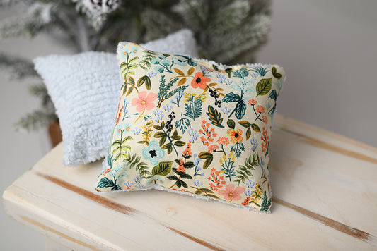 Reversible Floral Chenielle Pillow