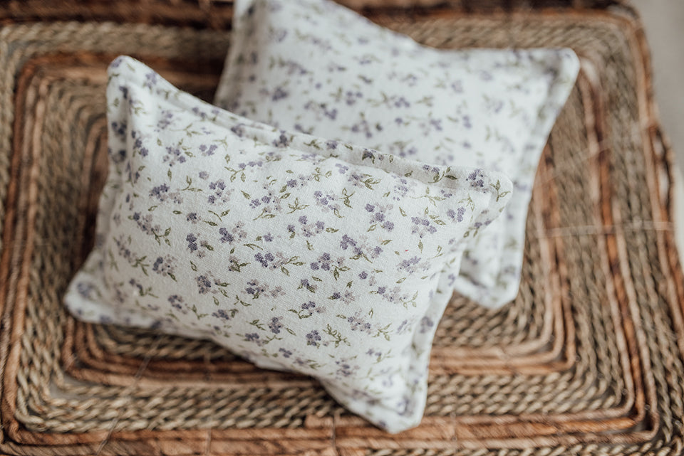 Lilac Floral Pillow Prop