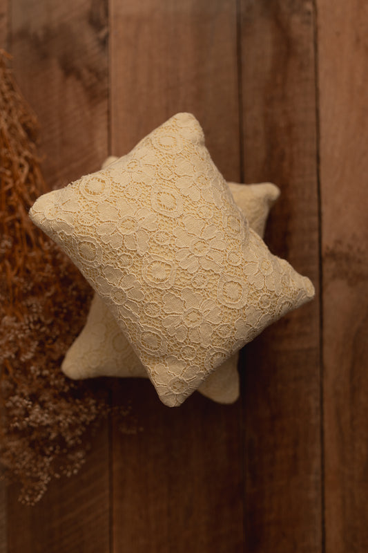 Yellow Butter lace Pillow Prop